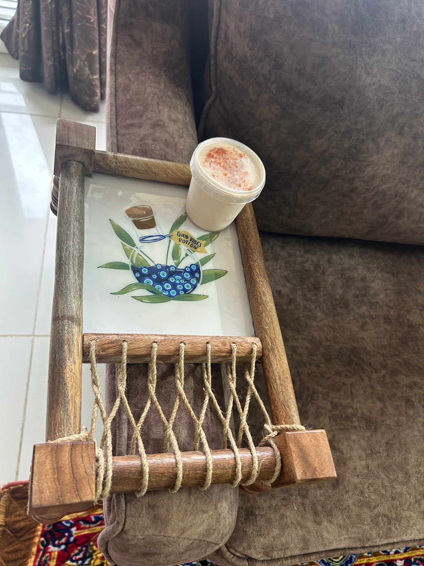 Evil Eye Good Vibe Potion Khatiya Tray